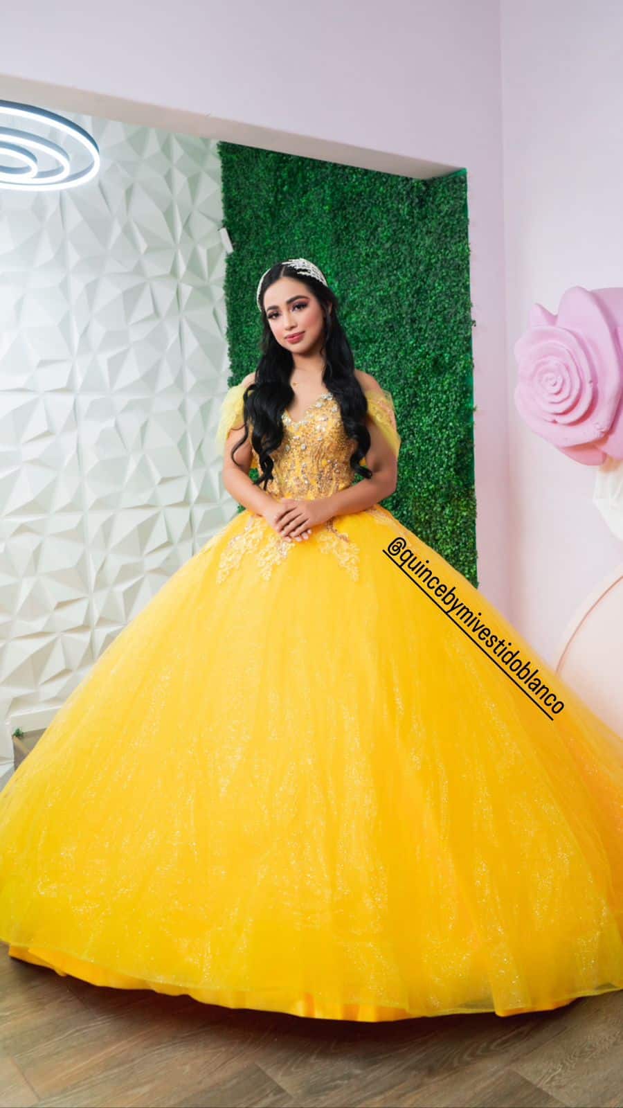 Vestido Amarillo Bella Quinceañera 15 Años Princesa Gala Q07 - $ 199.990